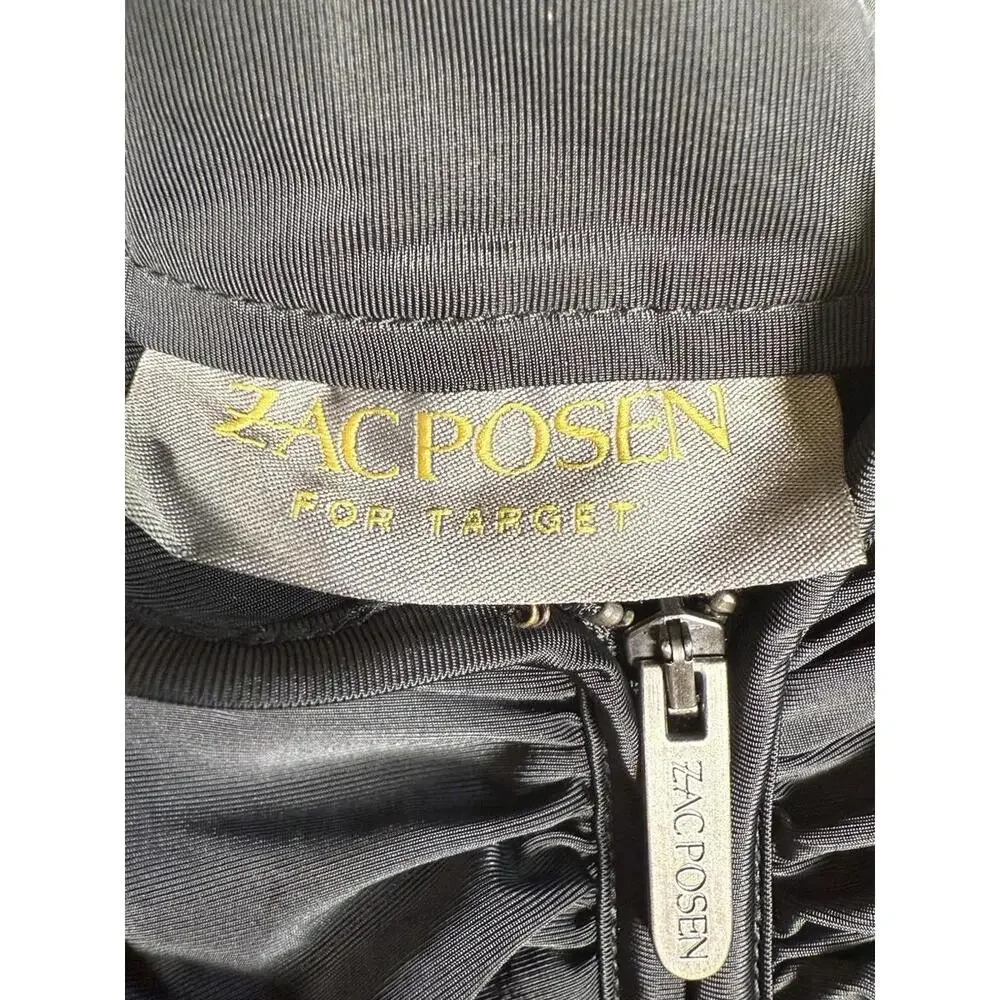 Zac Posen‎ for Target Women Ruched Sz M Pencil Skirt with Front Zipper Black